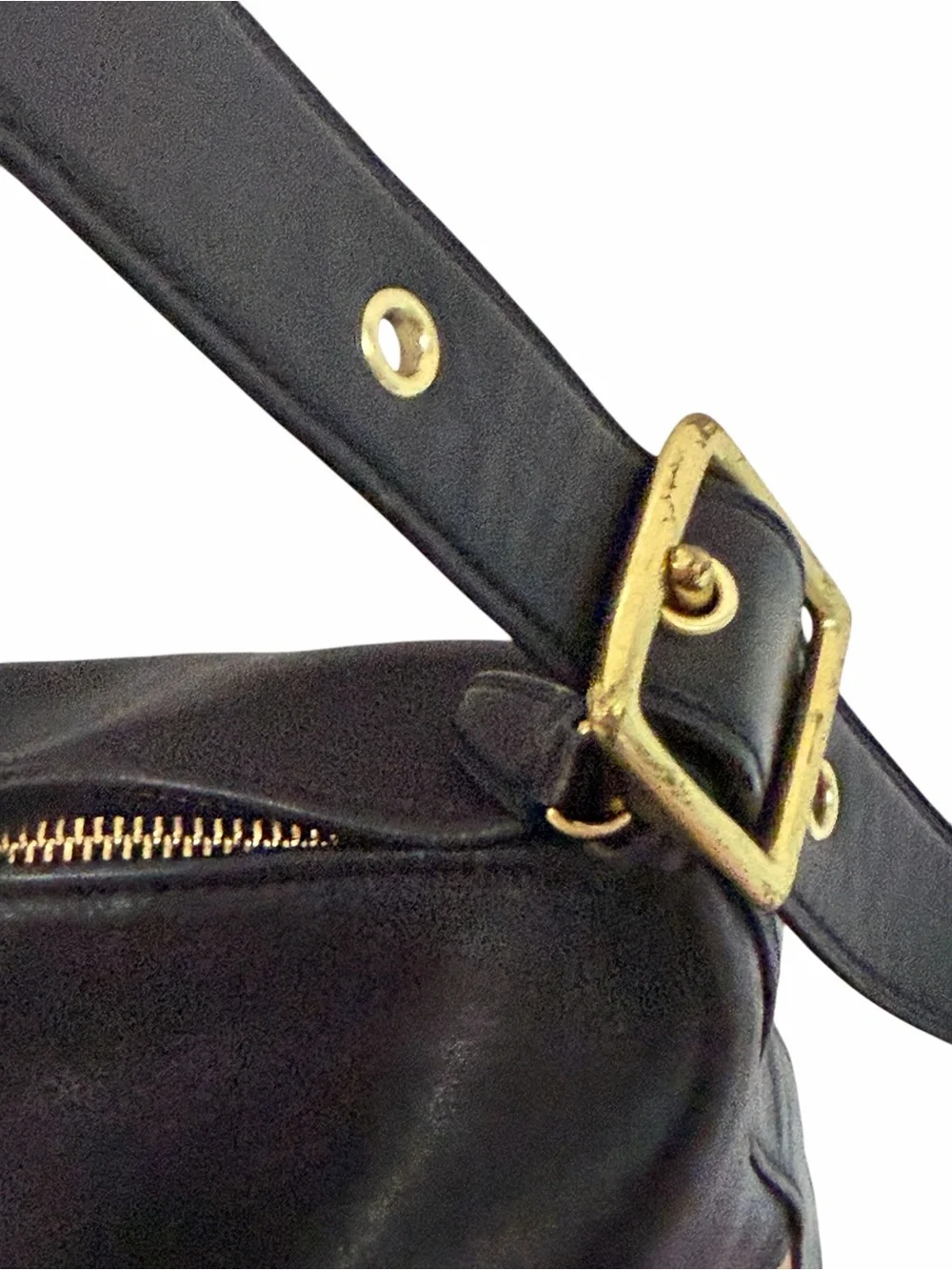 Coach Legacy Leather Colorblock Tassel Shoulder Crossbody Bag Black Tan Large